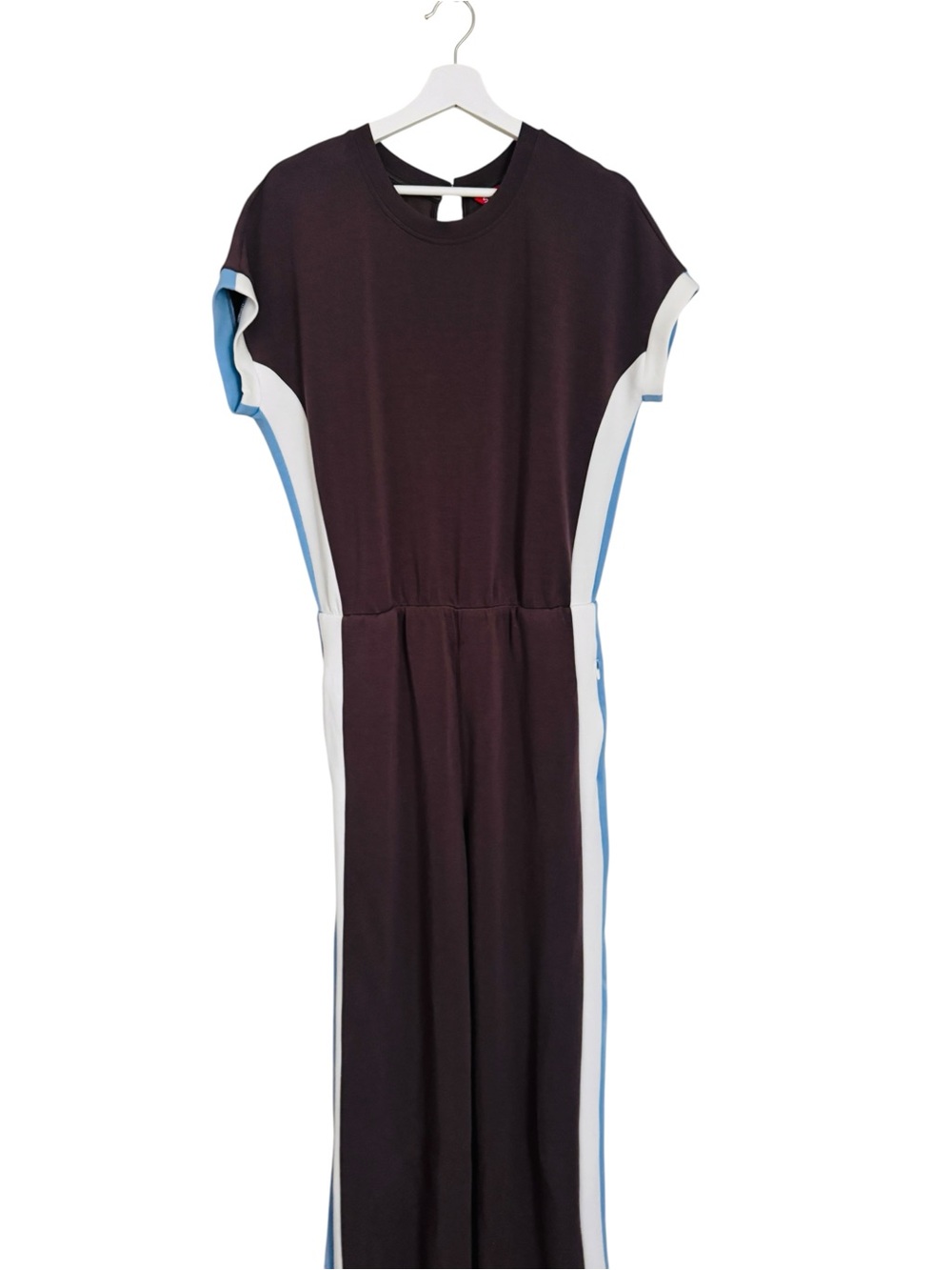 SPANX AirEssentials Colorblock Jumpsuit - Dark Cacao Stripe - Picture 6 of 11